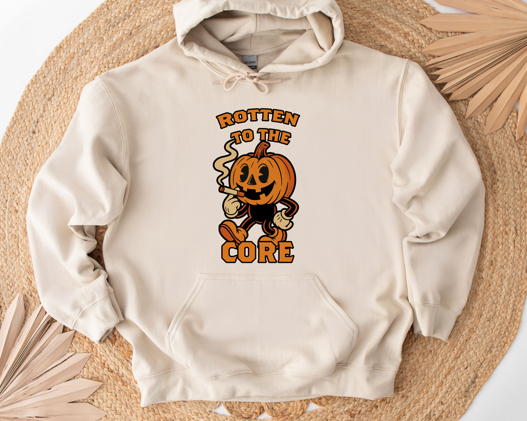 Retro Pumpkin Hoodie – Spooky Season Beige Unisex Hoodie