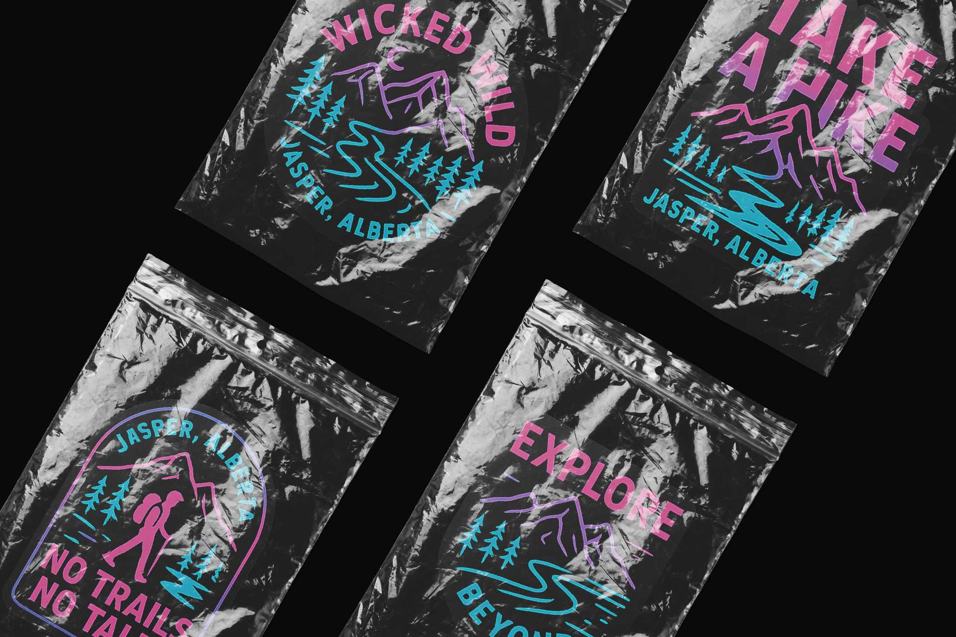 4 Pack Jasper, Alberta Sticker Pack